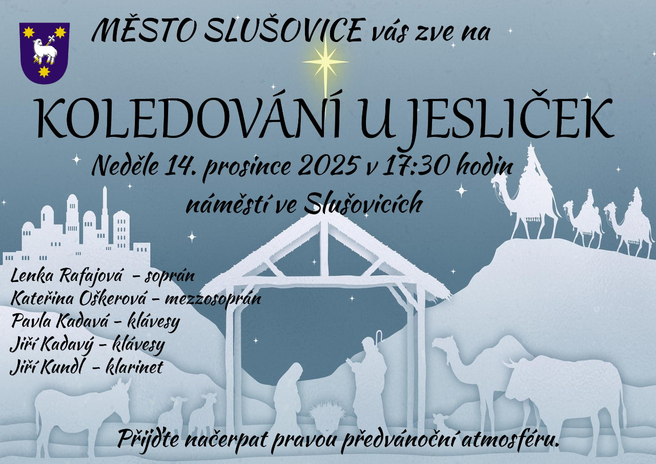 Plakátek Koledování u jesliček 14.12.2025